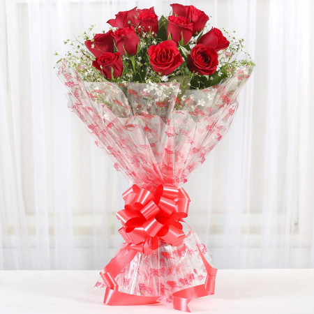 Velvety Red Roses Bouquet Velvety Red Roses Bouquet