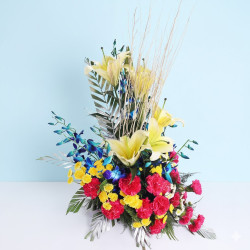 Arrangement of mix exotic flowers