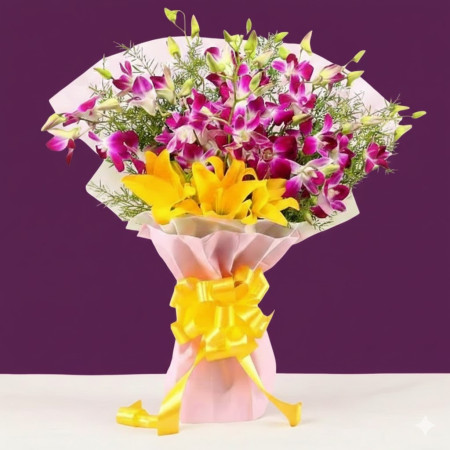 Divine Beauty Of Orchids And Lilies