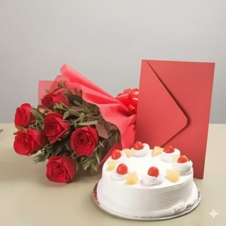 Roses N Cake Hamper Combo 