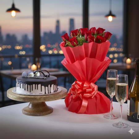 Beautiful Red Rose Hamper Standard 